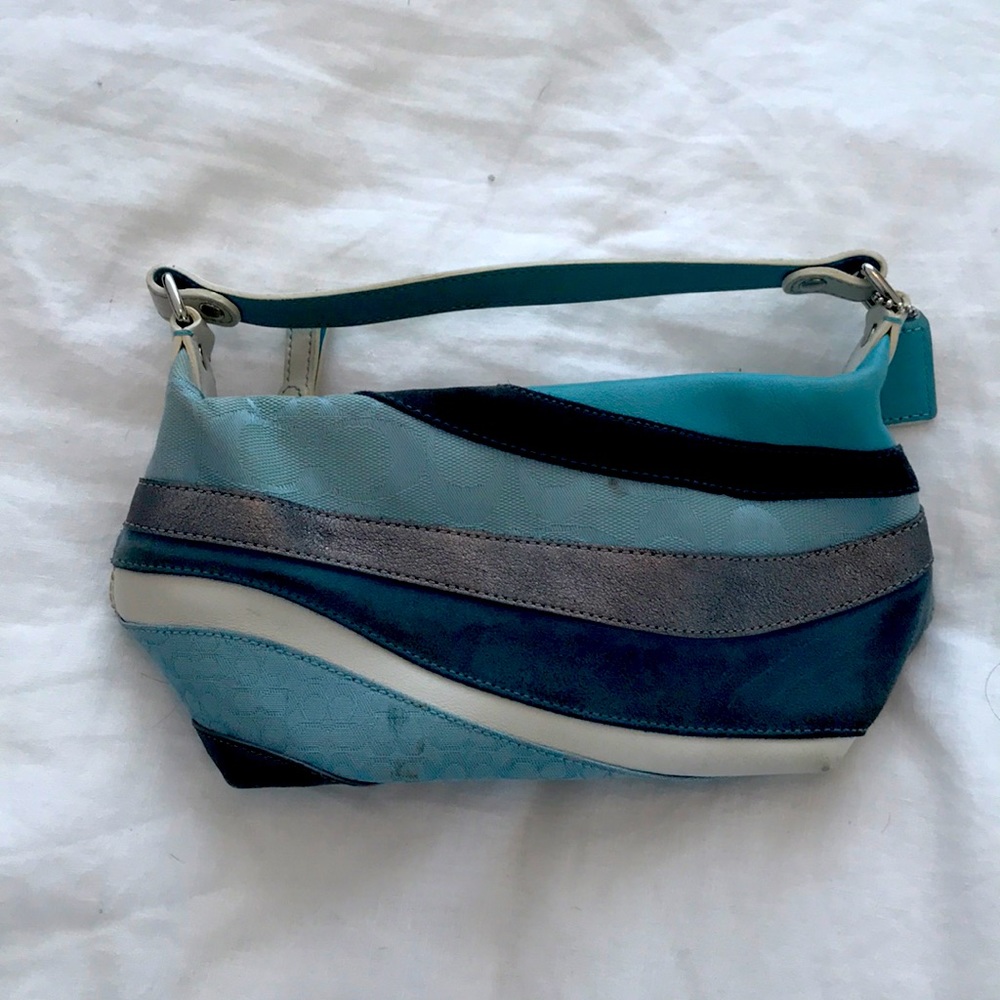 Multi blue Coach clutch